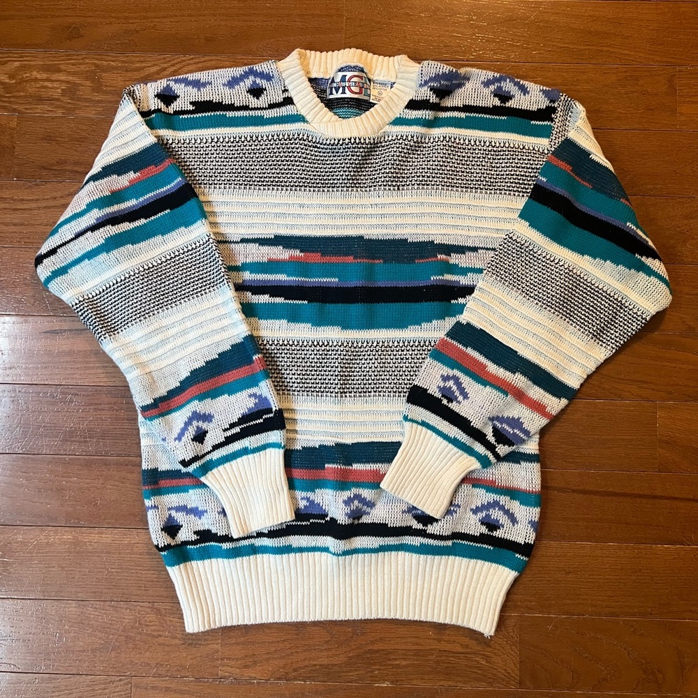 Vintage geometric Michael Gerald Ltd. Medium Sweater
